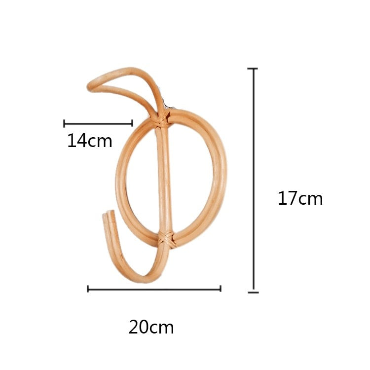 Porte manteau en Rotin Naturel 1 crochet
